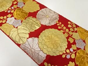 アンティーク　野々村織物製　菊に桐模様織出し袋帯（着用可）